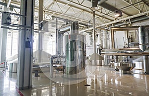 Brewing production - mash vats.