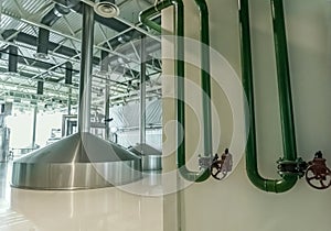 Brewing production - mash vats and stainless steel