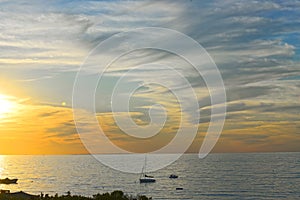 SERENE EVENING ON CAPE COD IN BREWSTER MASSACHUSETTS BEACH photo