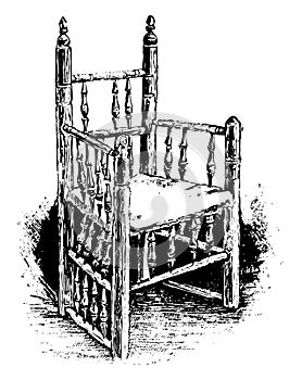Brewster`s Chair vintage illustration photo