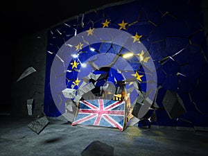 Brexit concept 3d rendering