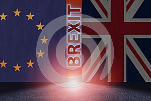 The brexit concept - uk leaving ue - 3d rendering