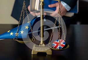 Brexit European Union Flag Great Britain Icon Pin Scales workplace lawyer
