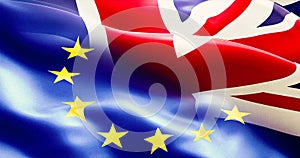 Brexit half european union and united kingdom england flag