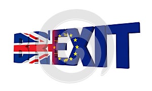 Brexit Text Isolated