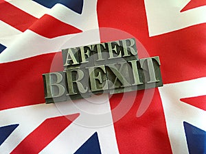 After Brexit words on UK flag