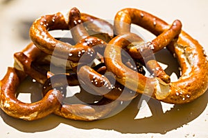 Brezen lying at the table