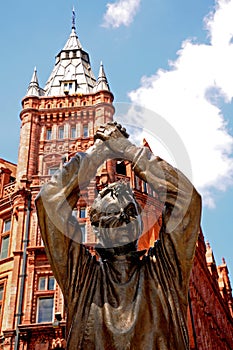 Brian Clough statue, Nottingham.