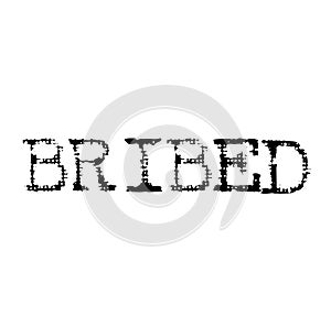 Bribed black stamp