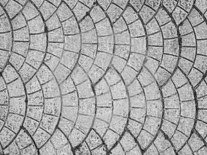 Brick arched pattern concrete wall stone texture background