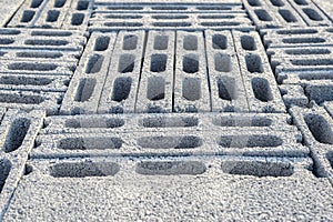 Brick blocks that are being mobilized To prepare for construction photo