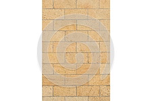 Brick Blocks Shell Wall Masonry Sand Natural House Structure Background Limestone Texture Isolated White Background Object