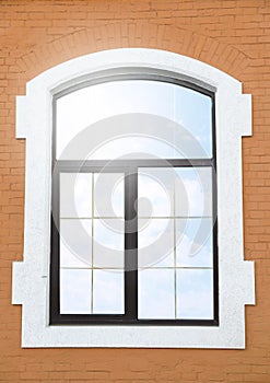 Brick building with beautiful arch window