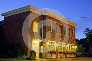 Brick building, night HDR