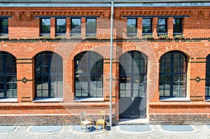 red brick building photo