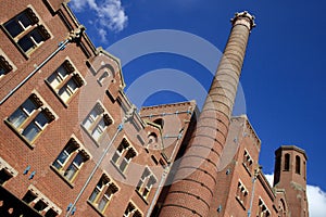 Brick building and tower