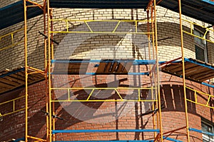 Brick Building Under Construction