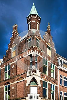 brick buildings in the city centre of utrecht