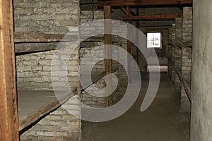 Brick bunks at Auschwitz II - Birkenau