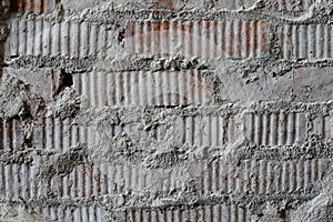 Brick cement wall texture background close up