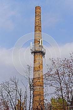 Brick chimney communication antennas