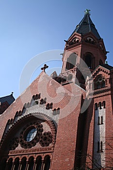 Brick Church in Kreuzberg, Berlin, Germany