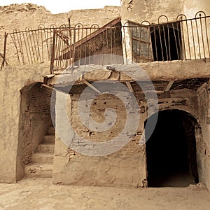 Brick and clay building in Arbil Citadel, Kurdistan, Iraq