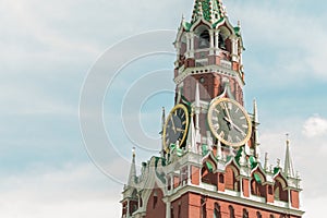 Brick clock tower