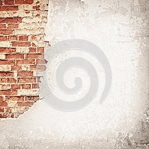 Brick,concrete weathered wall background