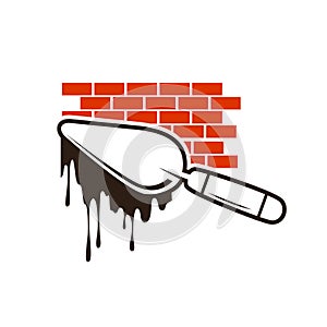 Brick construction logo