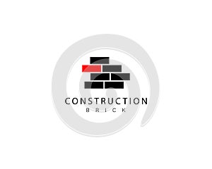 Brick logo design. Construction logo.