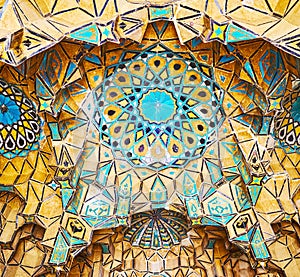 The brick dome in Qavam House, Shiraz, Iran