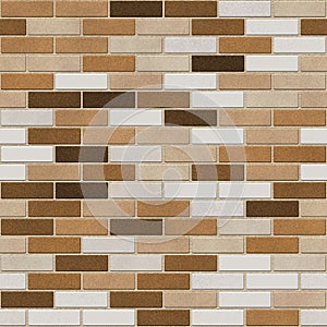 Brick drawing. Colorful brick wall seamless background- texture pattern for continuous replication