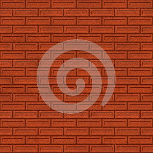 Brick drawing. Seamless red brick wall background - texture pattern for continuous replication photo