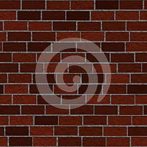 Brick drawing. Seamless red brick wall background - texture pattern for continuous replication
