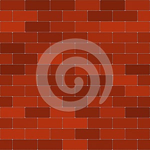 Brick drawing. Seamless red brick wall background - texture pattern for continuous replication