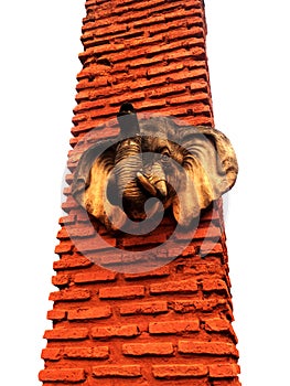 Brick with elephant head stone