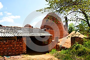 Brick factory. Ben Tre. Mekong delta region. Vietnam