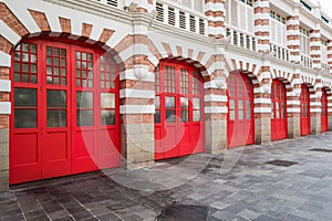 Brick firestation doors