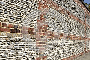Brick and flintstone wall