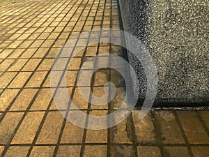 Brick floor background texture, Monochrome