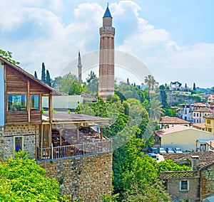 The brick fluted minaret