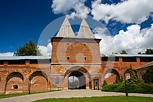 Brick fortress walls of a citadel