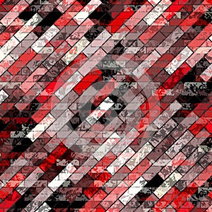 Brick with grunge effect colored abstract background vector illustration