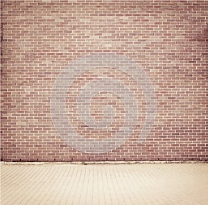 Brick grunge weathered wall background