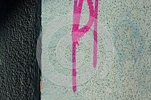 Brick grungy wall texture. Urban city background