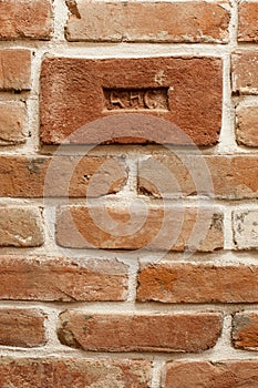 Brick with a hallmark in the loft style