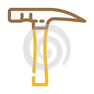 brick hammer color icon vector illustration