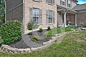 Brick Home Landscaping Beds photo