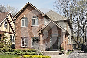 Brick home in suburbs